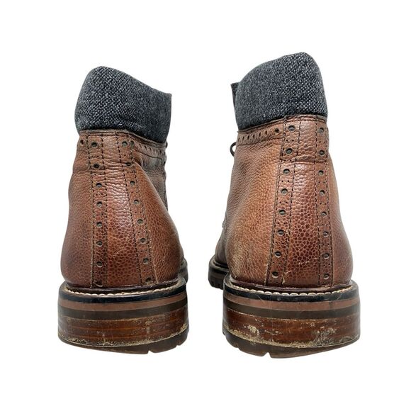 Warfield & Grand Boots Mens 9 Brown Leather Upper Cap Toe Brogue Darren‎ main image 10